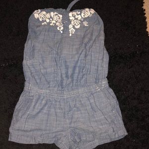 Soft denim romper!